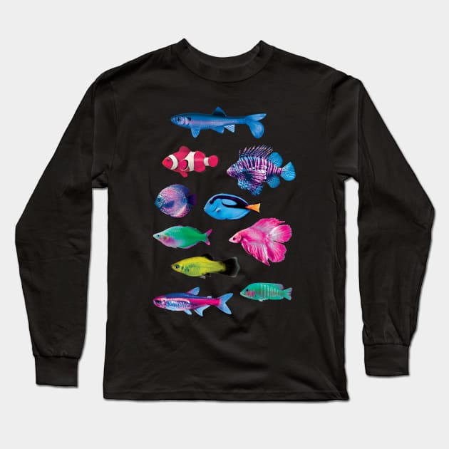 Colorful Fish Long Sleeve T-Shirt by saif